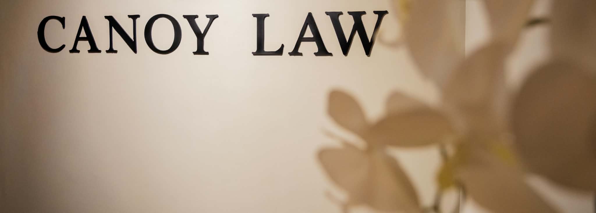 CANOY LAW wall signage